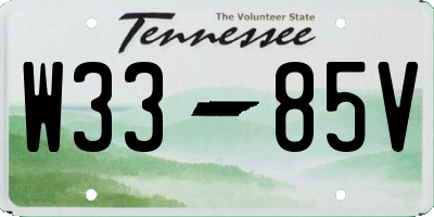 TN license plate W3385V