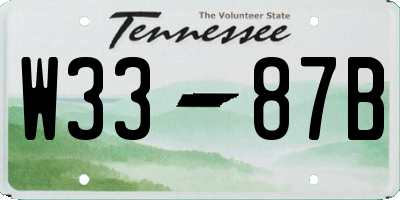 TN license plate W3387B
