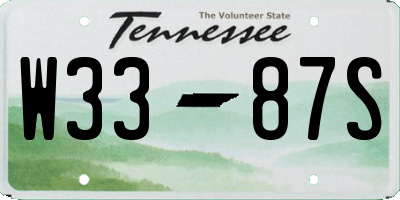 TN license plate W3387S