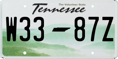 TN license plate W3387Z