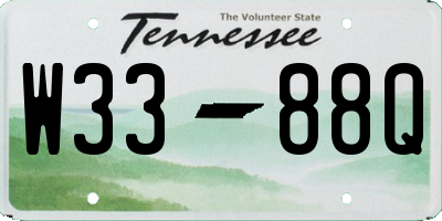 TN license plate W3388Q