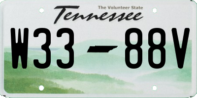 TN license plate W3388V