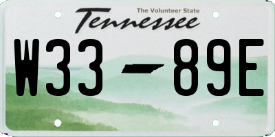 TN license plate W3389E