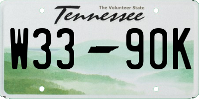 TN license plate W3390K