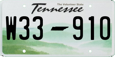 TN license plate W3391O