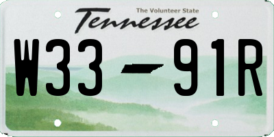 TN license plate W3391R