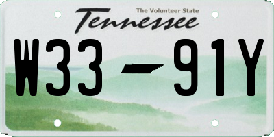TN license plate W3391Y