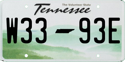 TN license plate W3393E