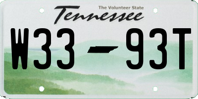 TN license plate W3393T