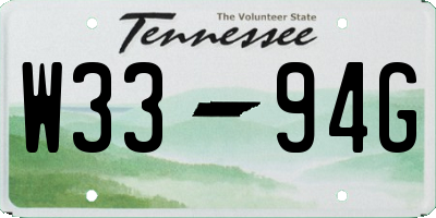TN license plate W3394G