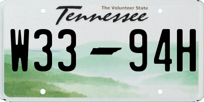 TN license plate W3394H
