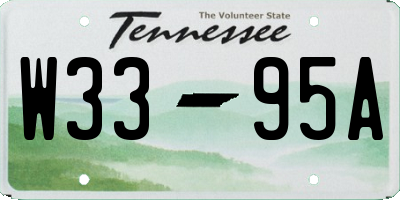 TN license plate W3395A