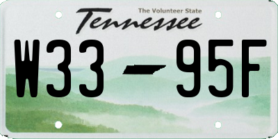 TN license plate W3395F