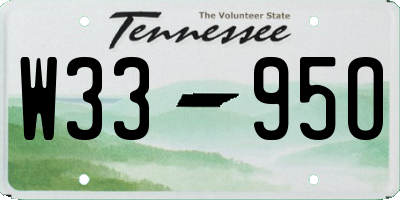 TN license plate W3395O