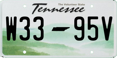 TN license plate W3395V