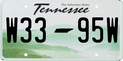 TN license plate W3395W