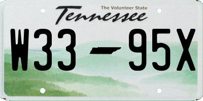 TN license plate W3395X