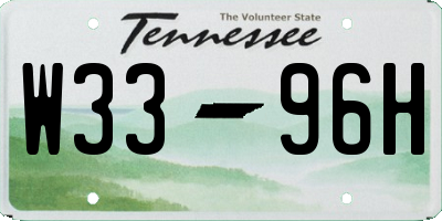 TN license plate W3396H
