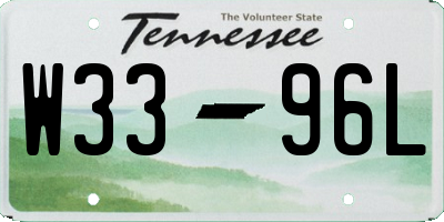 TN license plate W3396L