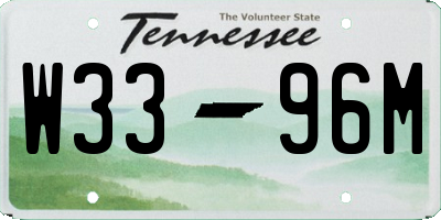 TN license plate W3396M