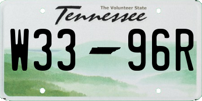 TN license plate W3396R