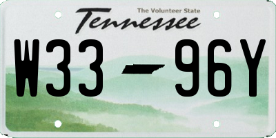 TN license plate W3396Y