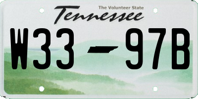 TN license plate W3397B