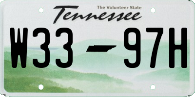 TN license plate W3397H