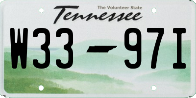 TN license plate W3397I