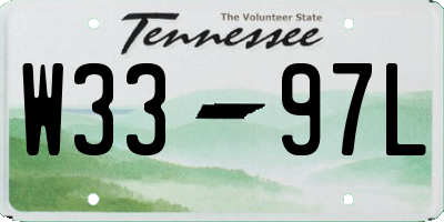 TN license plate W3397L