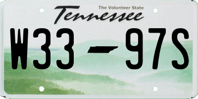 TN license plate W3397S