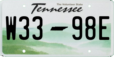 TN license plate W3398E