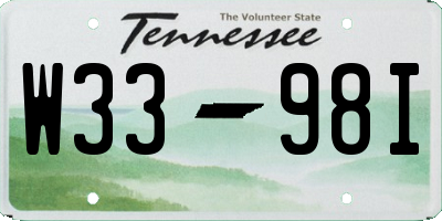 TN license plate W3398I