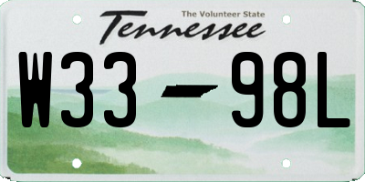 TN license plate W3398L