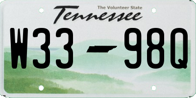 TN license plate W3398Q