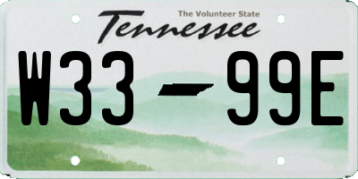 TN license plate W3399E