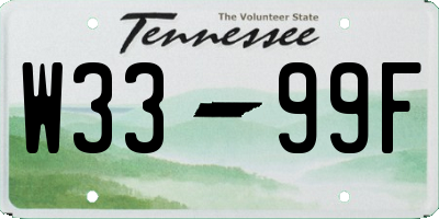 TN license plate W3399F