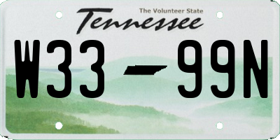 TN license plate W3399N