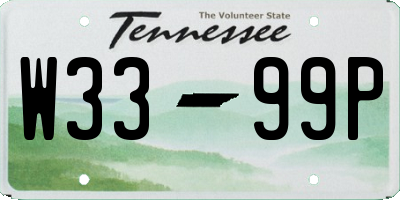 TN license plate W3399P