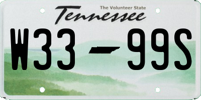 TN license plate W3399S