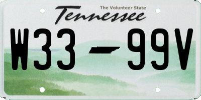 TN license plate W3399V