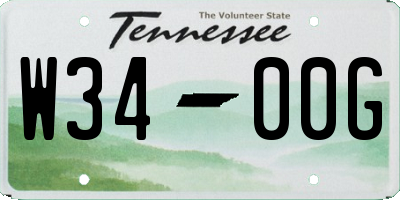 TN license plate W3400G