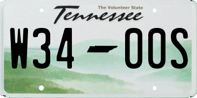 TN license plate W3400S