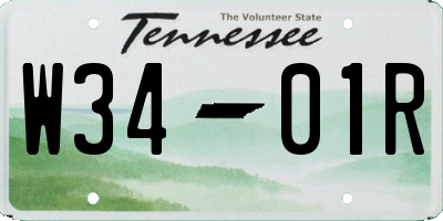 TN license plate W3401R
