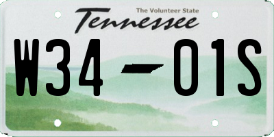 TN license plate W3401S