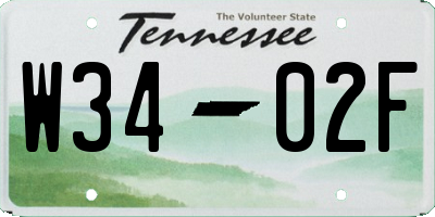 TN license plate W3402F