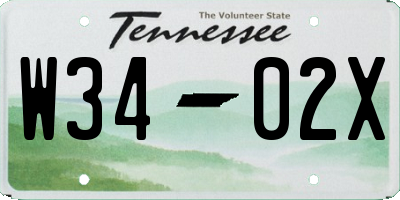 TN license plate W3402X