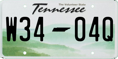 TN license plate W3404Q