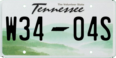 TN license plate W3404S