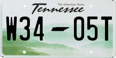 TN license plate W3405T